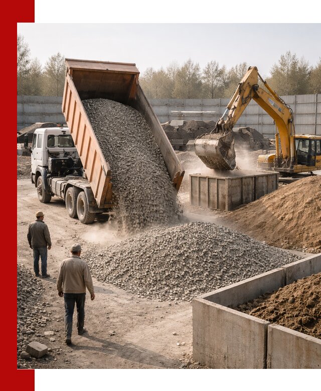 Доставка нерудных материалов с погрузкой и разгрузкой в Дальнегорске