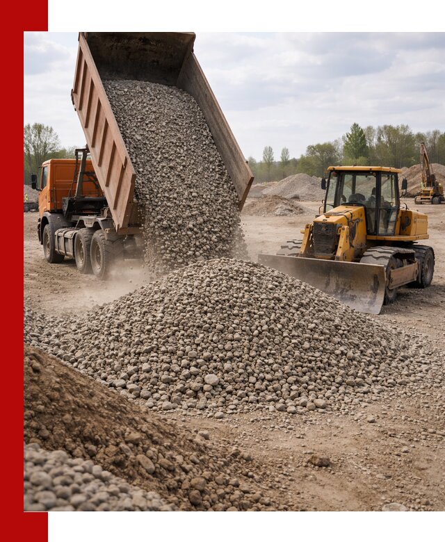Доставка гравийного щебня фракции 40-70 в Дальнегорске