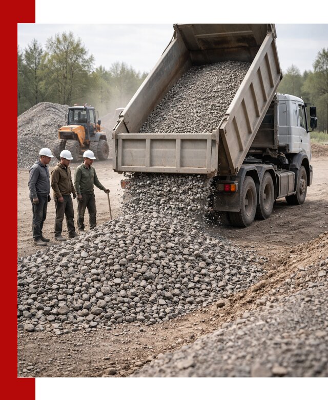 Доставка гравийного щебня фракции 70-120 в Дальнегорске