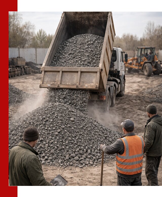 Доставка шлакового щебня в удобные сроки по выгодной цене в Дальнегорске