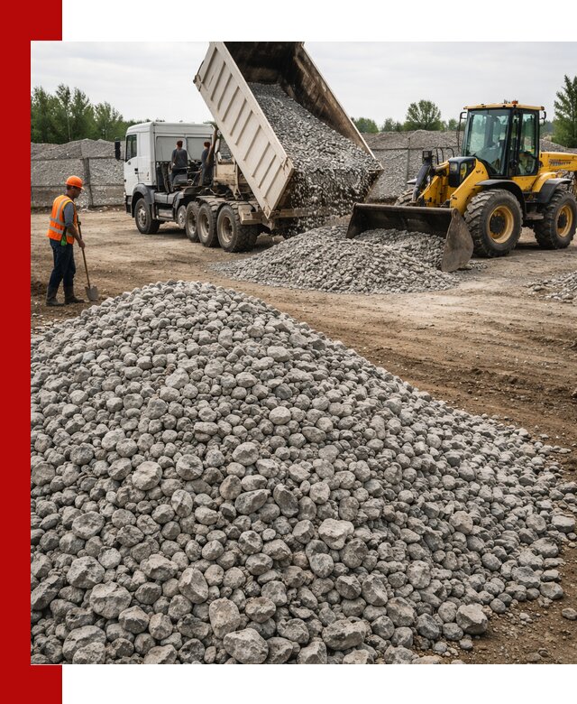 Доставка бетонного щебня фракции 40-70 в Дальнегорске