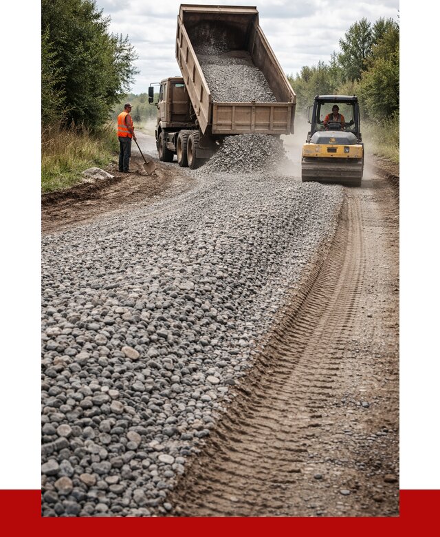 Щебень для отсыпки дороги в Дальнегорске от 2782 р. ПРОНЕРУДДль