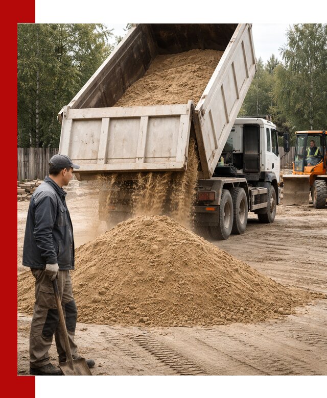Доставка и продажа песка с разгрузкой в Дальнегорске