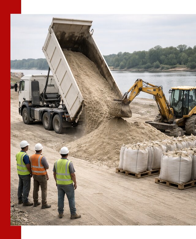 Доставка речного песка в Дальнегорске самосвалами и погрузкой