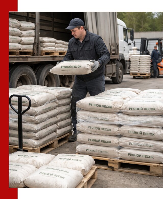 Речной песок в мешках с доставкой в Дальнегорске
