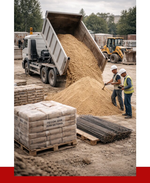 Песок для бетона в Дальнегорске от 2576 р. с доставкой, ПРОНЕРУДДль