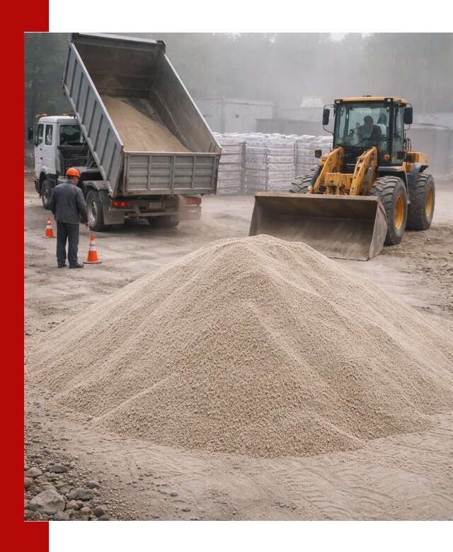 Кварцевый песок фракция 0–8 для стройработ в Дальнегорске