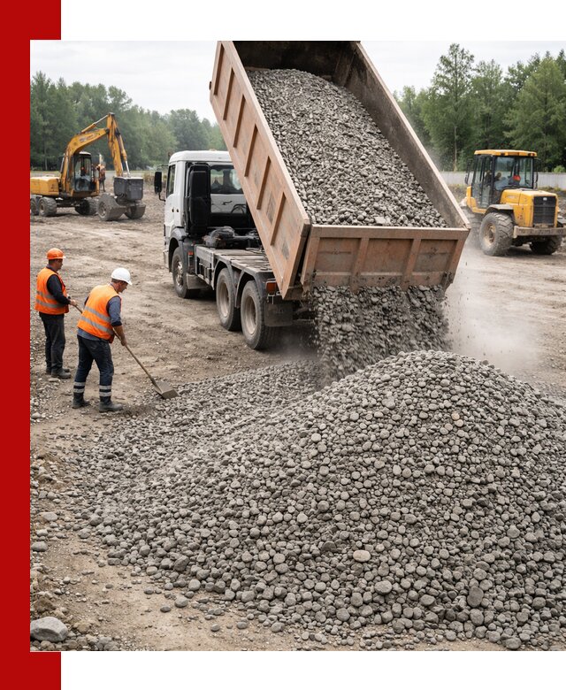 Доставка гравия фракции 40-70 в Дальнегорске оптом и в розницу