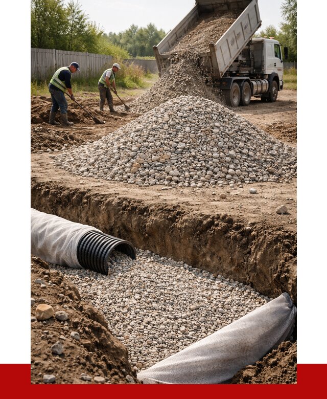 Гравий для дренажа в Дальнегорске от 2267 р., доставка ПРОНЕРУДДль