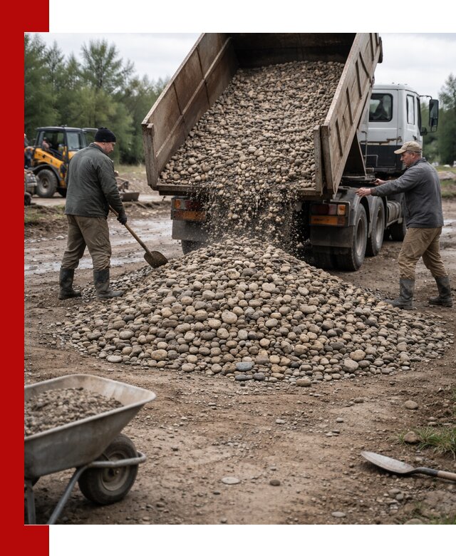 Доставка гальки речной оптом и в розницу в Дальнегорске