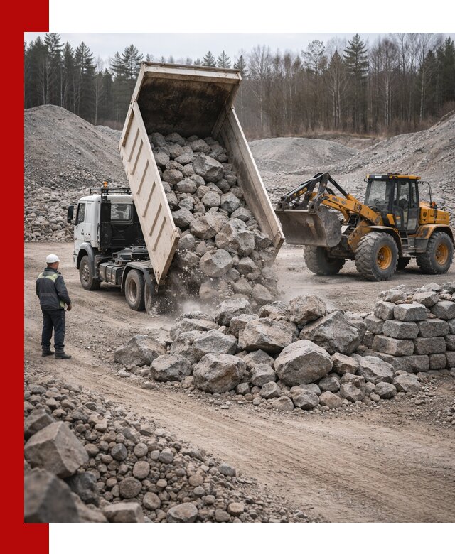 Доставка и продажа бутового гранитного камня в Дальнегорске