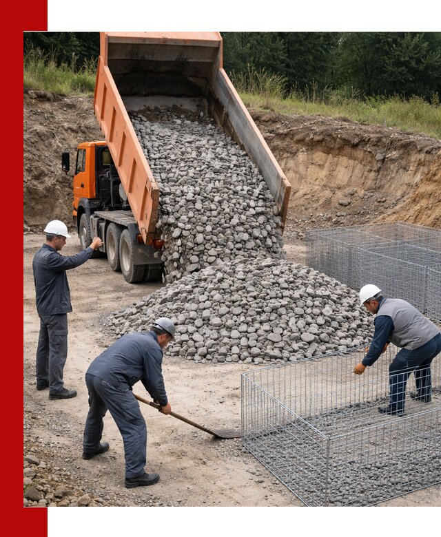 Камень для габионов с доставкой в Дальнегорске быстро и надёжно