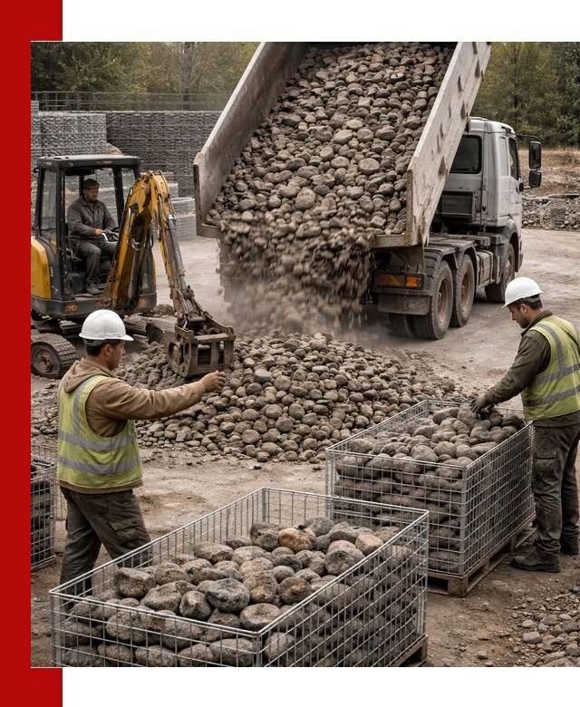 Камень для габионов фракция 100–201 в Дальнегорске