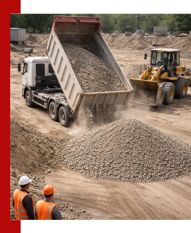 Щебень с песком (ЩГПС С2) с доставкой в Дальнегорске