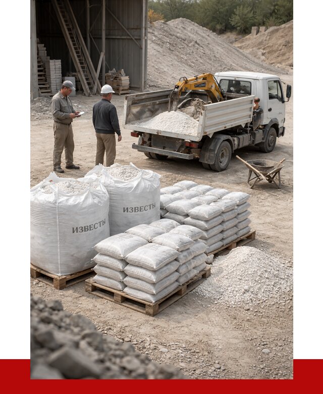 Известь строительная в Дальнегорске с доставкой от 4328 р. | ПРОНЕРУДДль
