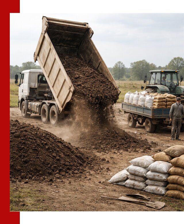 Доставка грунта и удобрений оптом в Дальнегорске для сельхоз и строительства