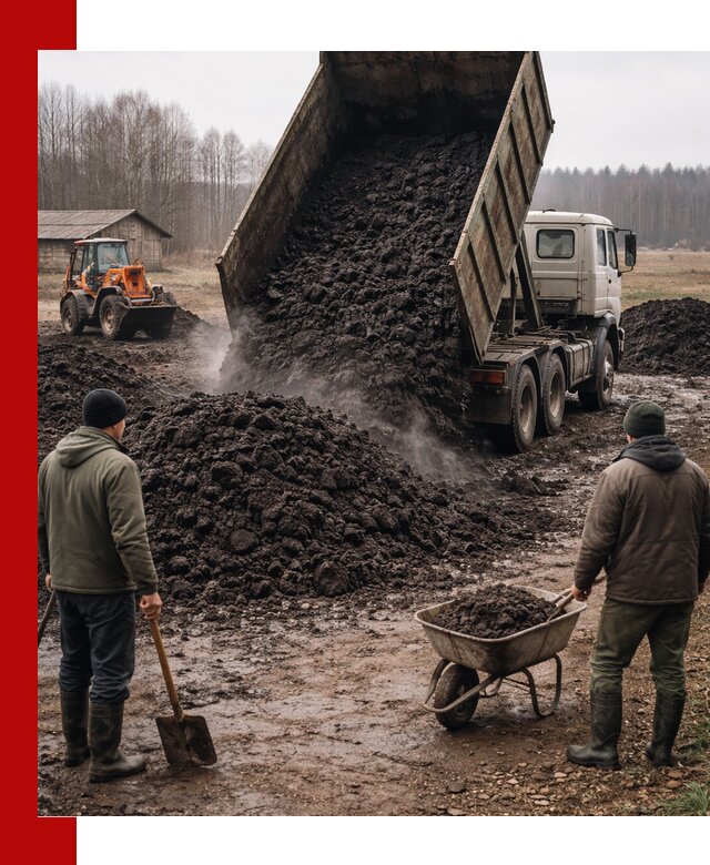 Доставка низинного торфа с разгрузкой и доставкой в Дальнегорске