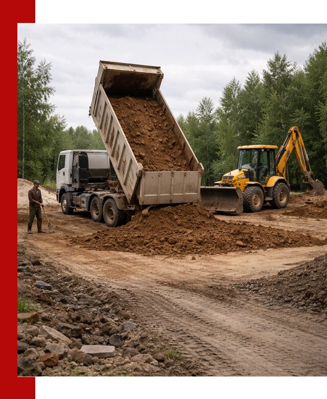 Доставка суглинка самосвалами в Дальнегорске подсыпка и планировка