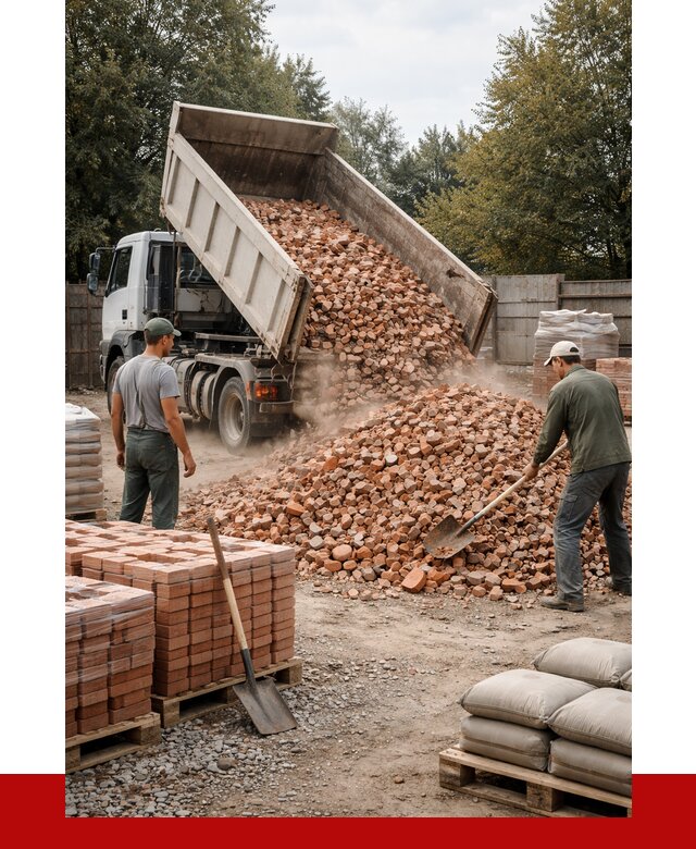 Бой кирпича в Дальнегорске с доставкой от 4328 руб/куб | ПРОНЕРУДДль