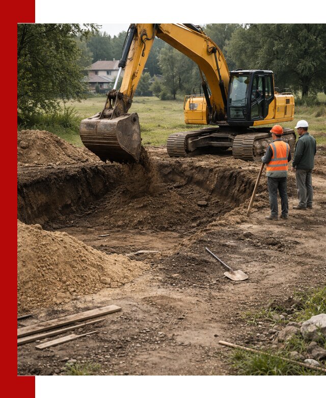 Рытье котлована под фундамент в Дальнегорске (быстро и недорого)