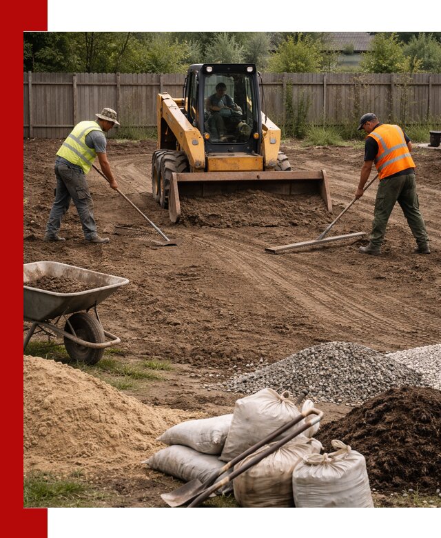 Выравнивание участка под строительство и благоустройство в Дальнегорске